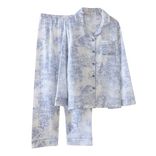Pyjama cardigan femme vêtement maison pour soirée cocooning floral