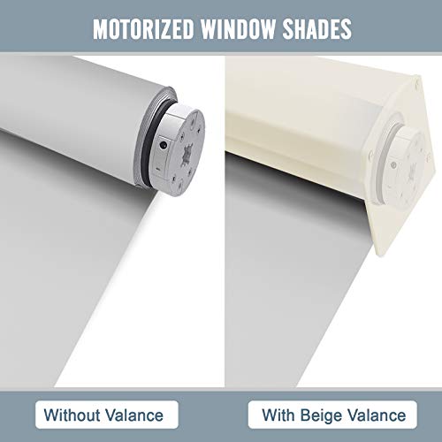Motorized Blackout Window Shades, Dark Grey Window Blinds With Valance, Energy Saving Uv Protection Elegant Sun Shades, Cordless Light Filtering Roller Shades For Windows, Doors, Kitchen #TOP3
