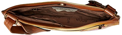 Image of Anna by Anuschka Women's Women's Original Genuine Leather Hand-painted V Top Large Crossbody - Leather Handbag for Women