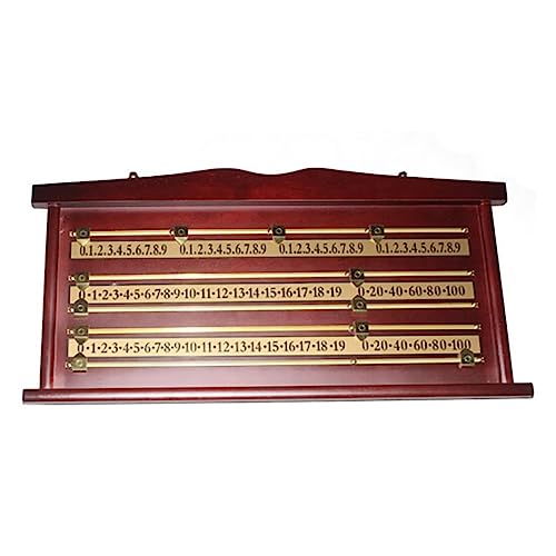 Tablero de Marcador para Snooker, Tablero de Madera con Deslizadores de Latón, Rieles y Punteros de Latón Macizo, Ideal para Amantes del Billar y del Juego de Snooker miniatura 1