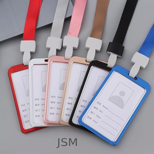 Image of Vertical i- Cards| Hard Metal ID Card Holder /Badge for Office| Compatible with Various Badge Holders, Clips, Lanyards, and Retractable Badge Reels (Pack of 3, Gold)