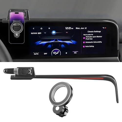 JIEZMO Car Magnetic Phone Mount for Kia Seltos 2024 2025 2026 Auto Interior Accessories Best Cellphone Holder Mobile Cradle Cell Phones Navigation Charging Screen Magnet Stand Accessory