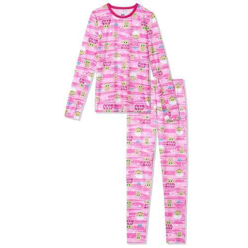 Cuddl Duds Girls Thermal Underwear Set - Hello Kitty, Barbie Designs - Kids Long John Base Layer