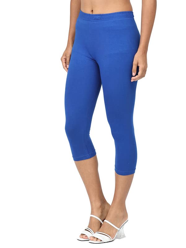 Image of Robinbosky Premium Stretchable Cotton Capri Legging for Women | Suitable for Formal wear & Casual wear | High-End Elastic Makes. The Leggings Squat Proof and Durable for Travel, Yoga, & Workout.