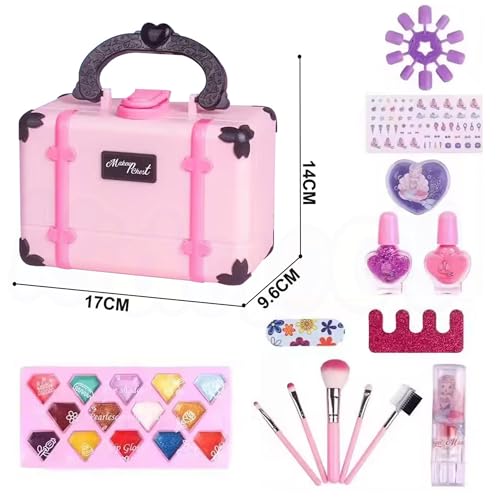 Image of Kidology Kids Makeup Kit for Girl, Unicorn Toys for Girl Real Washable Makeup Girls Princess Play Make Up Toys, Makeup Set for Age 3+ Year Old Christmas & Birthday Gift (Makeup Treasure Set)