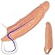 BDSMLOVE Penishülle XXL,28 CM Penis Sleeve größer Penismanschetten für Penisverlängerung 5 CM,Penis Hülle Penisvergrößerung für Big Penis Sex Spielzeug ab 18 für Paare extrem (dunkle Hautfarbe)