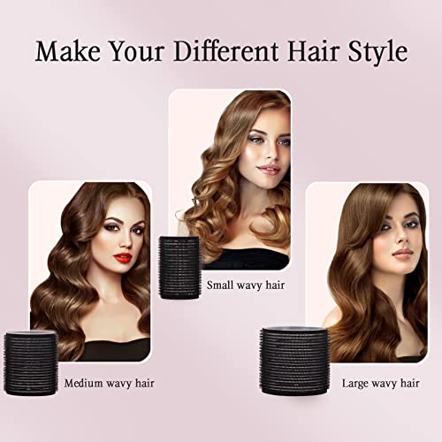 Bestienoly Hair Rollers For Long Hair, 29Pcs Velcro Rollers For Hair, Rollers Hair Curlers Jumbo Large Hair Roller Sets With Duckbill Clips And Comb, 3 Sizes Self Grip Hair Rollers For Long Medium Short Thick Fine Thin Hair Diy Hair Styles #TOP2