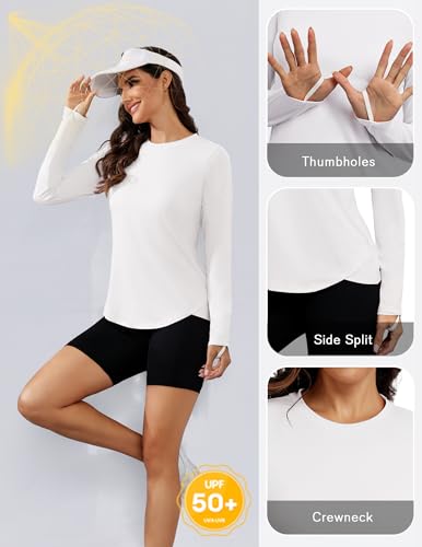 PINSPARK Women Sun Shirt Long Sleeve Quick Dry Hiking Shirts with Thumbholes UPF 50+ Workout Tops for Outdoor Running2