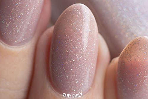 Image of ILNP Chleo - Neutral Blush Pink Holographic Sheer Jelly Nail Polish