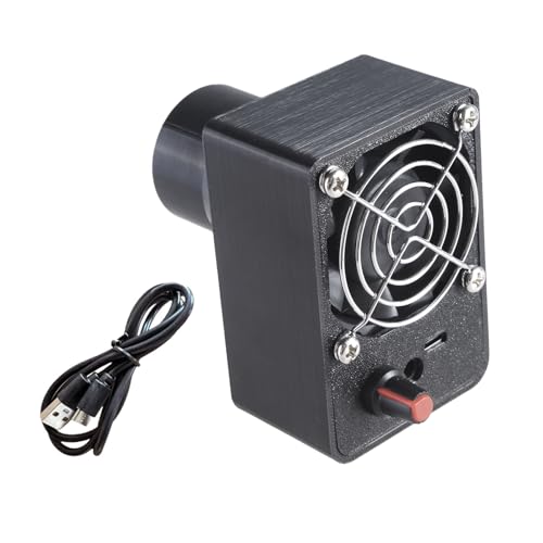RETUOLWAG Ventilador portátil de 12 V CC con control de velocidad variable y conectividad USB para uso en exteriores