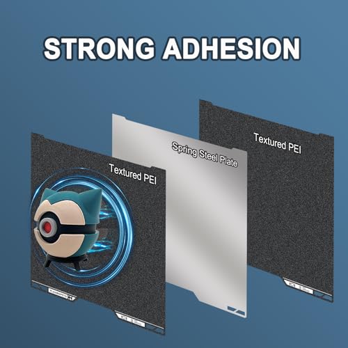 Image of 335x325mm Black PEI Double Side Build Plate with QR Code, Textured PEI Double-Sided Textured Spring Steel Print Bed for Bambu Lab H2C /A2L 3D Printer