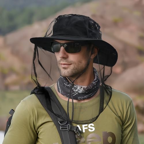 Image of Sun Hats for Men Women Boonie Hat UPF 50+ Bucket Hat Wide Brim UV Protection Fishing Hiking Safari Outdoor Hats