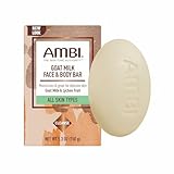 Ambi Goat Milk Face & Body Bar, Moisturizing Formula for All Skin Types, Gentle...