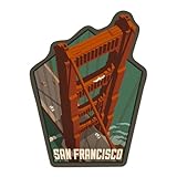 Lantern Press Sticker San Francisco, California, Golden Gate Bridge Aerial, Die Cut Vinyl, (Waterproof Decal for Cars, Water Bottles, Laptops, Coolers), Small Engineered for endurance, it withstands the test of time, temperature, and wear without los...