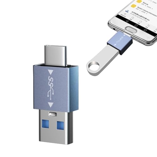 Adaptador USB C | Adaptador ligero y multifuncional de USB C a - Puertos 3.0, tarjeta de almacenamiento, lector de tarjetas de microtarjeta de memoria, compatible con suministros de dispositiv