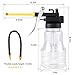 KVAEY Oil Can Pump Oiler, Automotive 250ML Transparent Pump Oil Can with Straight Flexible Spout, Universal High Pressure Manual Oiler for Oiling Lubrication, Car Accessories