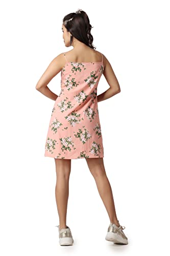 Image of POPWINGS Casual Floral Printed Maxi Length Fit & Flare Dress for Women || Summer Dress for Women || Flare Maxi Dress for Women Stylish || Sleeveless Dress for Women