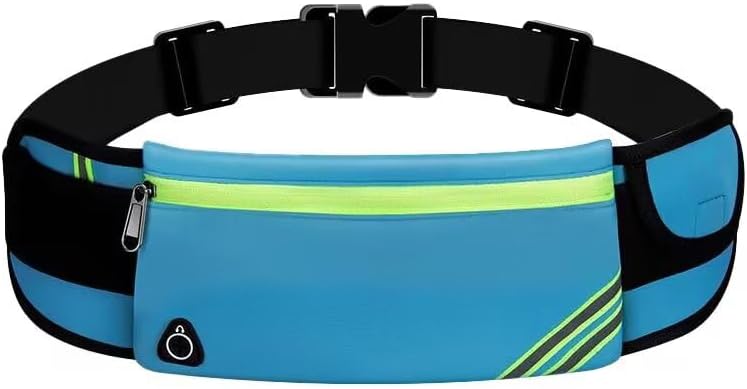 Reflective Running Waist Pack for Hiking Cycling, Slim Fitness Be...