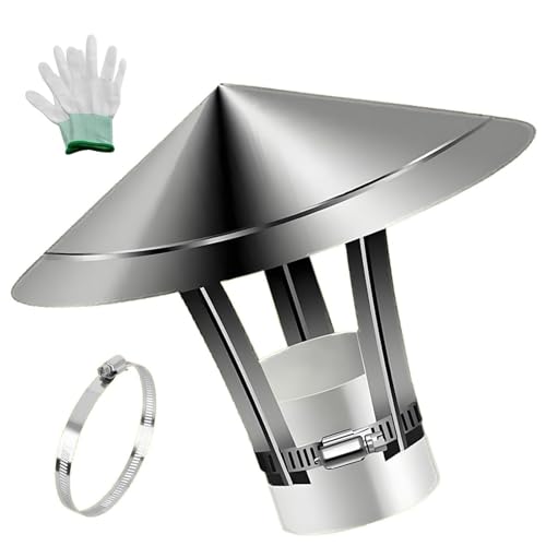 Roof Cowl 201 Stainless Steel 90/110/160/190/220/230/300 mm Chimney Cap Flue Pipe Cover Hat Chimney Pot for The External Wall Exhaust, Hood Exhaust, Perfect Insulation(300mm/11.8in)
