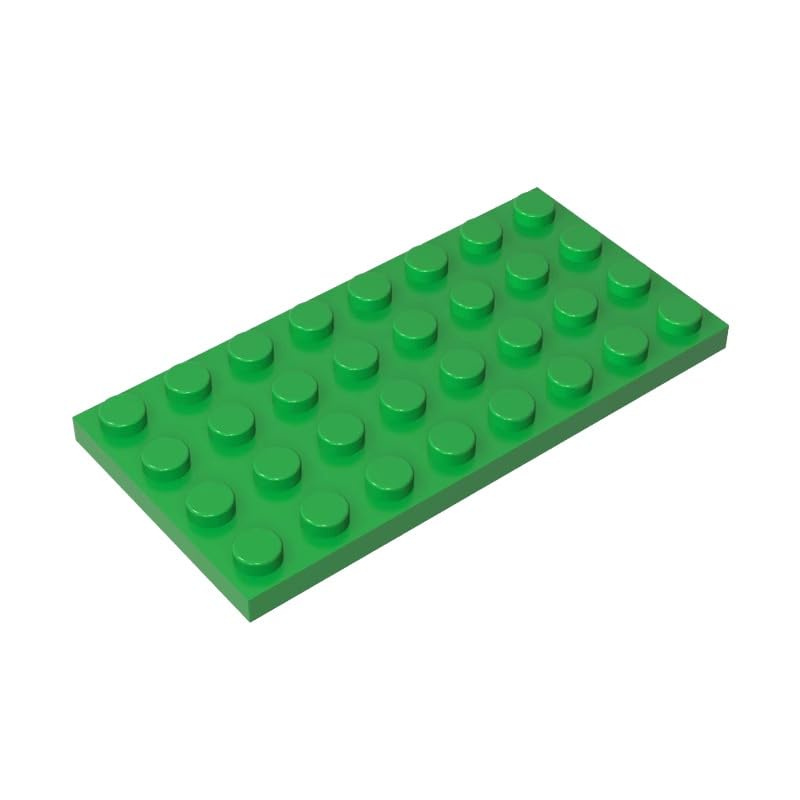 3035 Foundation Plate Plate 4x8 10 Pieces GDS-521 Compatible with Lego Building Blocks Color:Bright Green