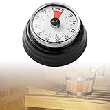 VOVCIG Edelstahl Sauna Timer, mechanischer Uhr-Timer für Saunäle und Wellnesszentren, Sauna-Zubehör, maximal 55 Minuten, mechanisch selbstantreibend, ohne Batterie