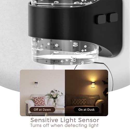 Image of Briignite Night Lights Plug into Wall Dimmable Night Light w /Bubble Design | 3000K Warm & 5 Brightness Levels, Dusk to Dawn Sensor Nightlights for Kids Room, Nursery, Hallway, Bathroom, Bedroom