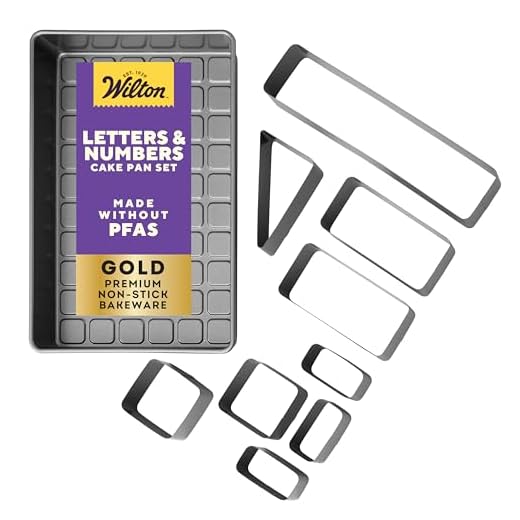 Wilton Countless Celebrations Zahlen- und Buchstaben- Kuchenform, antihaftbeschichtet, 36,8 x 22,8 cm