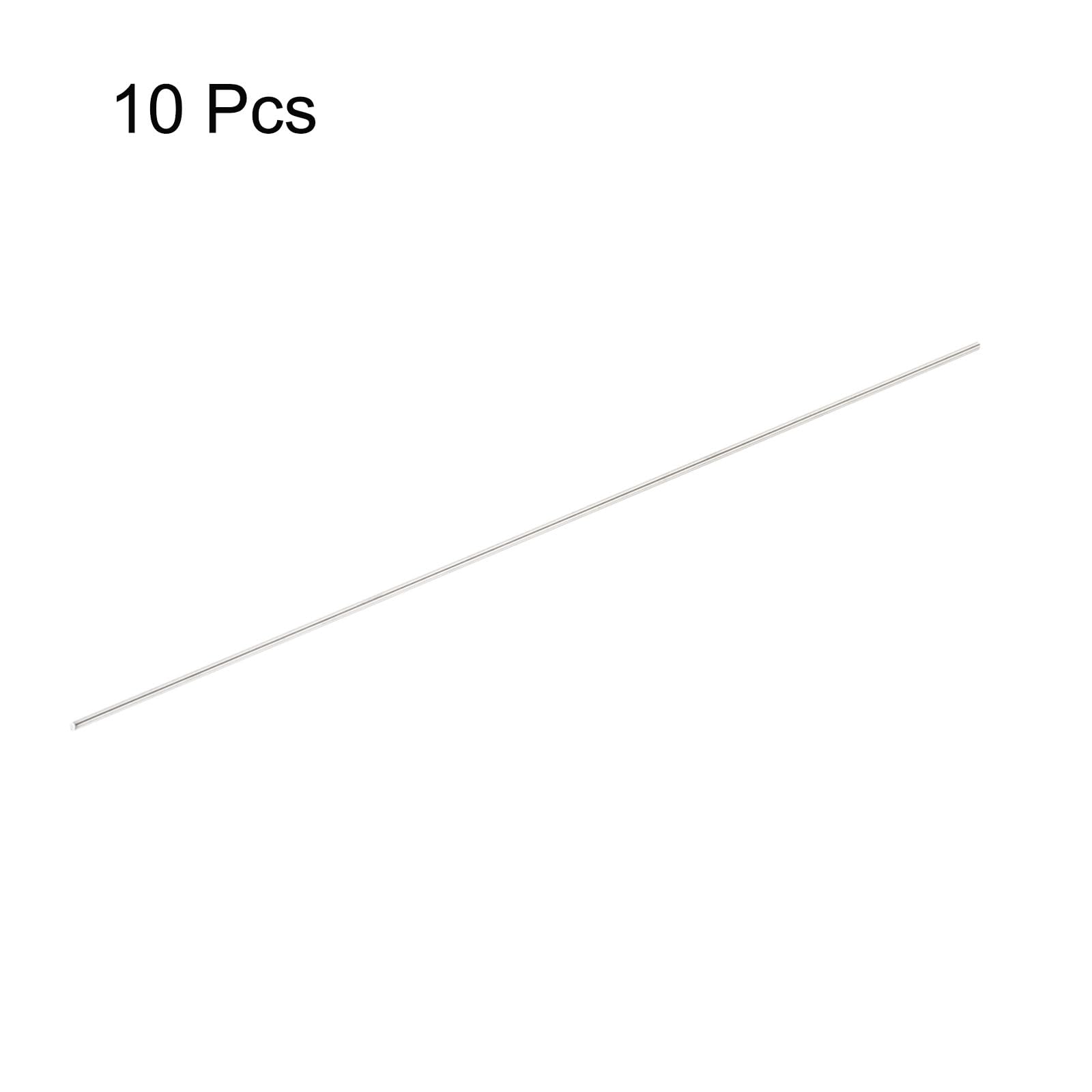 QUARKZMAN Asta Rotonda In Acciaio Inossidabile 2mm x 400mm Barre Metalliche Piene 10pz