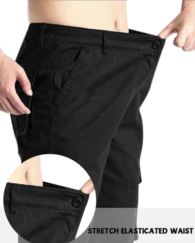 Pantalon cargo homme multipoches en coton robuste pour le travail