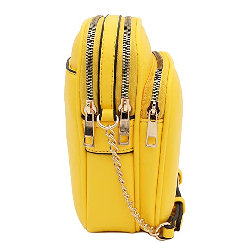 Image of FashionPuzzle Multi Pocket PU Leather Casual Medium Crossbody Bag with Adjustable Strap