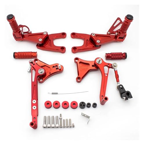 Repose pieds CNC en aluminium rouge pour moto Benelli TNT 125 et 135 de 2016 à 2023