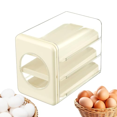 Rack de huevos para refrigerador clasificador transparente con cajón deslizante de cocina
