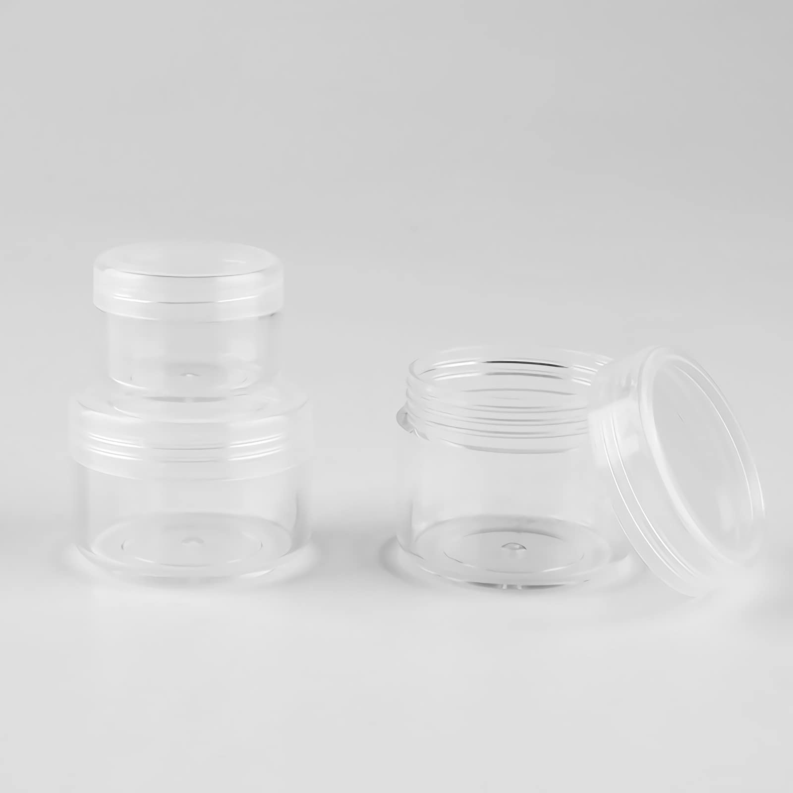 20 Stück Leere Acryl-Dosen 15 Ml – Mit Schraubdeckel, Transparent, Für Kosmetik & DIY
