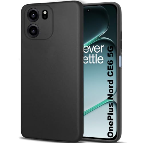 Image of TheGiftKart Sleek Back Cover Case for OnePlus Nord CE 6 5G | Slim Fit Protective Design | Ultra Matte Finish | Camera Protection Bump | Soft Back Cover Case for OnePlus Nord CE6 5G (Silicone, Black)