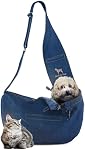 Noah & Paw Porte-chiens pour petits chiens 5-18lb, Chant pour chiens pour petits chiens et chats, porte-chien avec sangle rembourrée réglable, Denim végétalien doublé de fourrure, 3X Caractéristiques de sécurité, Lavable en machine