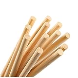 HOPELF 100 Pcs Bamboo Dowels - 1/2 in x 17.5 in Set for Crafts & DIY Projects