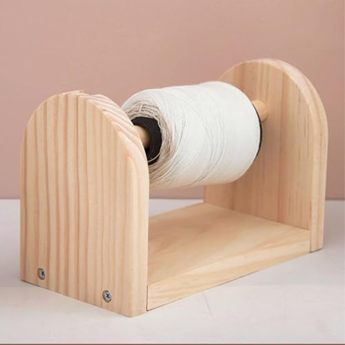 Support de de crochet haut de gamme et dévidoir à ruban en bois - 4