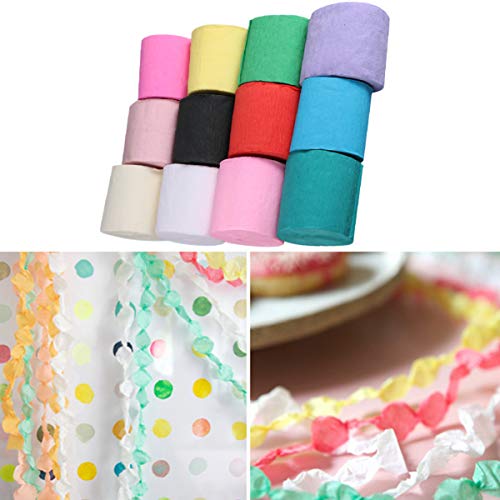 HEALLILY 12 rolos de papel crepe buquê de flores de papel para artesanato rolos de papel colorido pa
