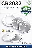 SHI Apple AirTag Battery Replacement – CR2032 3V Lithium Coin Cell – 2 Pack – No Bitter Coating – Compatible with AirTags