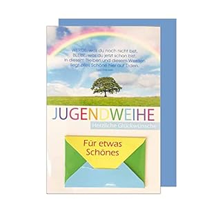 Edition Seidel Premium Glückwunschkarte Geldscheinkarte zur Jugendweihe mit Umschlag. Eine einzelne Karte…