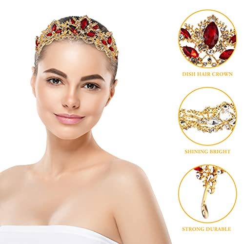 FRCOLOR Cristal Strass Casamento de Noiva Tiara Coroa Tiara Nupcial Do Casamento Headpiece Peruca Ve