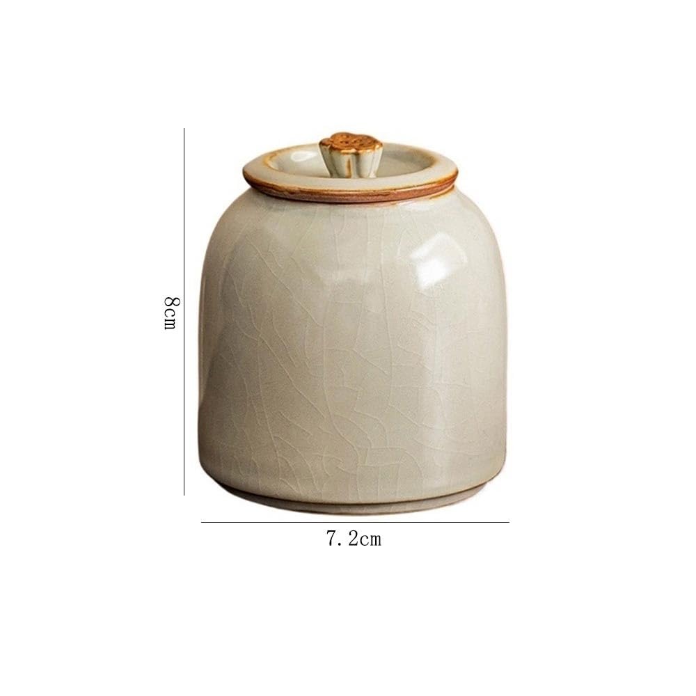 Exquisito Tarro de té horno Mihuang Ru, recipiente cerámica for almacenamiento doméstico, tarro lata con tapa sellada, exquisito mini bote