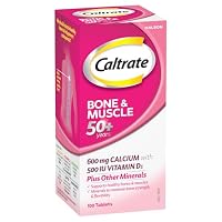 Caltrate Bone & Muscle 50+ Calcium with 500IU Vitamin D3, 100 Tablets