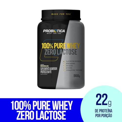 100% Pure Whey Zero Lactose - Baunilha 900g - Probiótica
