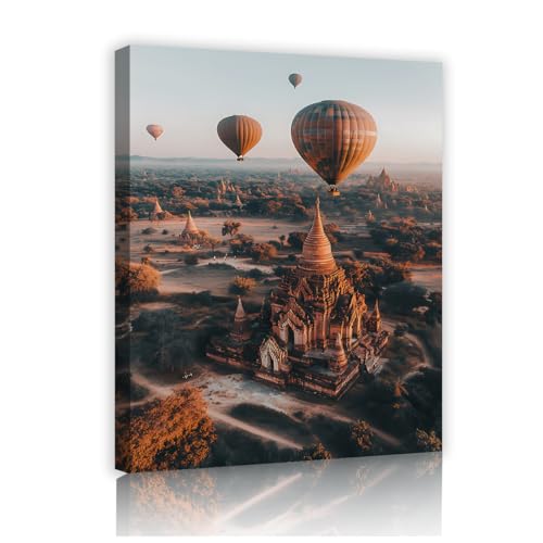 Toile montgolfière YUNART pour illuminer un appartement sombre ou mur vide