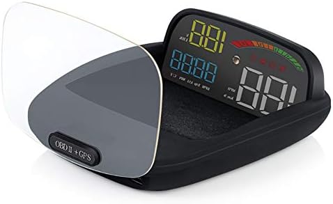 Xycar C800 HUD Head-Up Display OBD2 Multi-Function Car GPS HUD Auto Speedometer OBD2 Fault Code Elimination Driving ComputerSecurity Alarm
