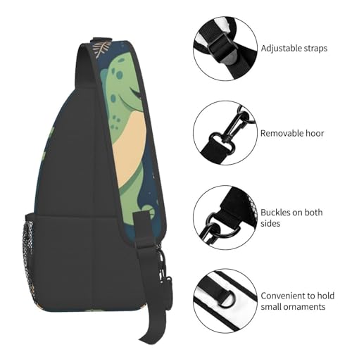 Bolso bandolera dinosaurio casual para hombre y mujer miniatura 5