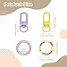 Troyune 12 Pack 12Color Trigger Spring O Rings Round Lobster Claw Clasps, Cute Metal Keychain Ring Round Carabiner Clips for Keyrings Buckle, Bags,Purses