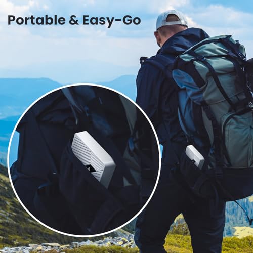 Mini Portable WiFi 6 Router, Dual Band Gigabit Travel Router with VPN Support, Multiple Operating Modes (AP/Client/Repeater/Bridge/AP Client), Versatile Multi-Function Device