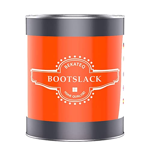 Bootslack Weiss 1L I Klarlack für Holz innen & außen I Parkettlack, Treppenlack, Schiffslack, Yachtlack I Hochbelastbar, wetterbeständig, süß- und seewasserfest - BEKATEQ LS-100
